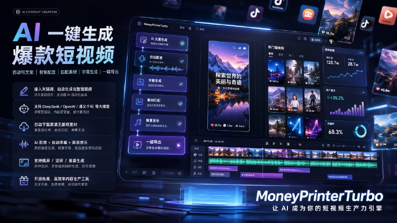 ✅输入主题就能一键出片🏷标签