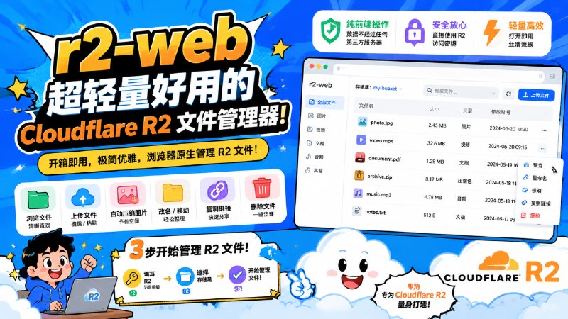 ✅在线CloudFlare R2文件管理🏷标签