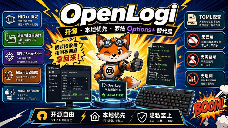 ✅你的罗技鼠标,，终于回到了本地🏷标签