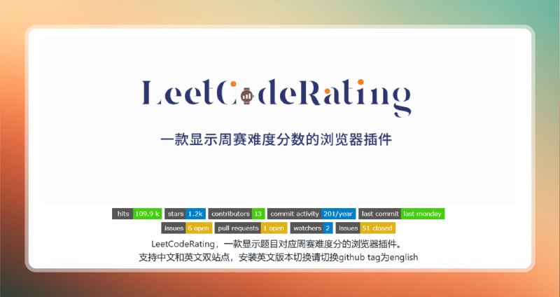 #力扣 #脚本🟠力扣小插件 - LeetCodeRating🟢介绍