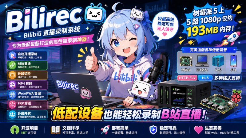 ✅B站自动录制直播 - Bilirec🏷标签