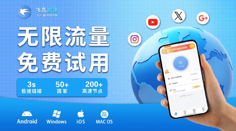 🚀飞鸟加速 | 飞一般的VPN🏅 全平台支持