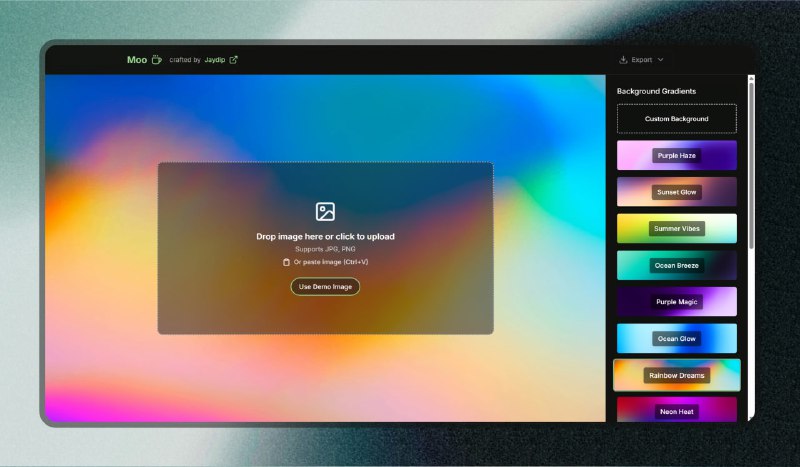 #图片 #网站🟠图片加上炫酷背景—Moocup🟢介绍