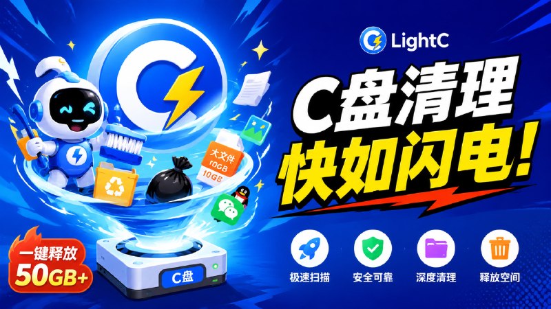 ✅C盘垃圾清理工具 - light-c🏷标签