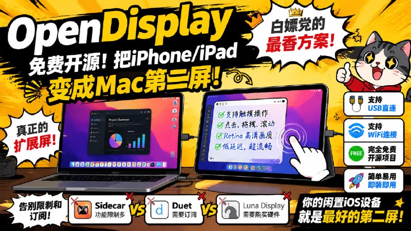 ✅免费给 Mac 再加一块屏幕🏷标签