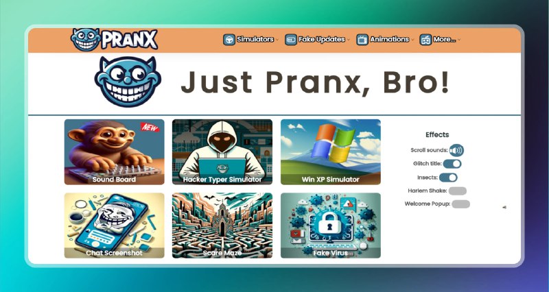 #恶搞 #网站🟠恶搞模拟网站 - Pranx🟢介绍