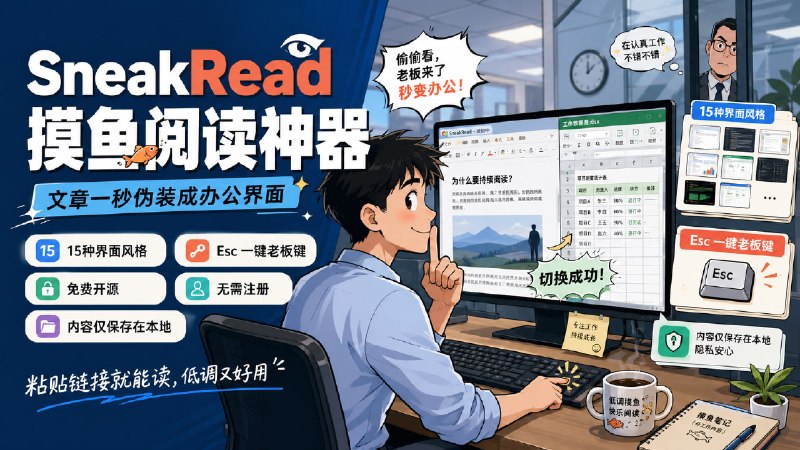✅上班不摸鱼 = 没上班 ！🏷标签