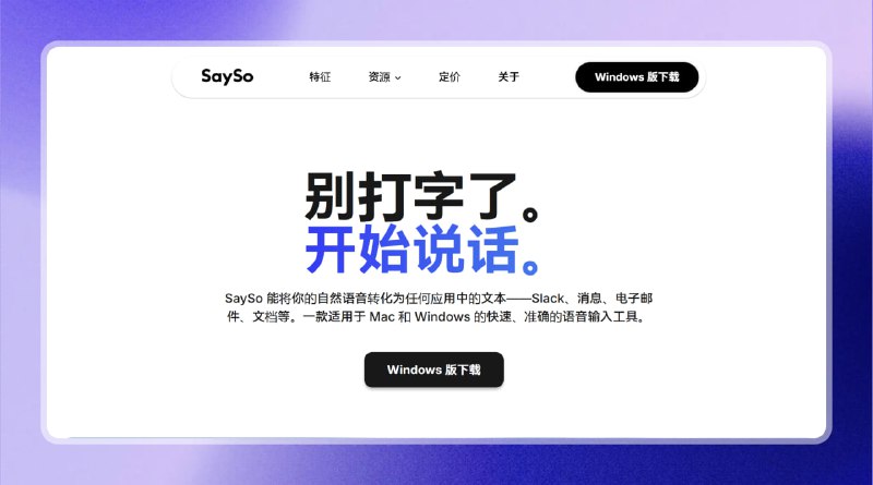 ✅别打字了，开始说话 - Sayso⭐️标签