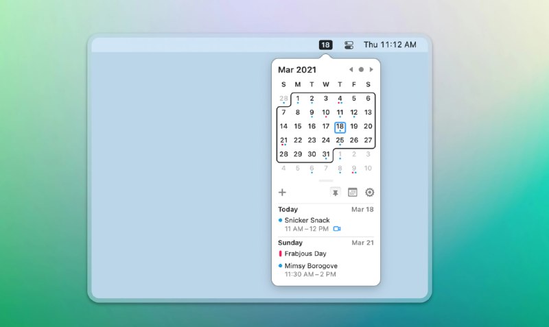 #mac #日历🟠高颜值且免费的Mac日历 - Itsycal🟢介绍