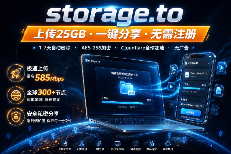 ✅CF全球加速的在线文件传输网站🏷标签