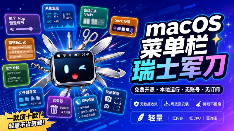 ✅macOS 菜单栏瑞士军刀🏷标签