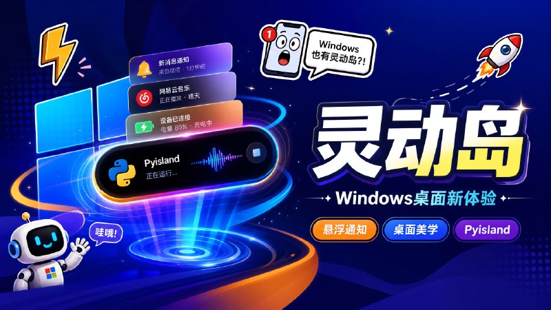 ✅Windows灵动岛 - Pyisland🏷标签