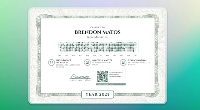 #GitHub #网站🟠在线生成精美Github贡献证书🟢介绍