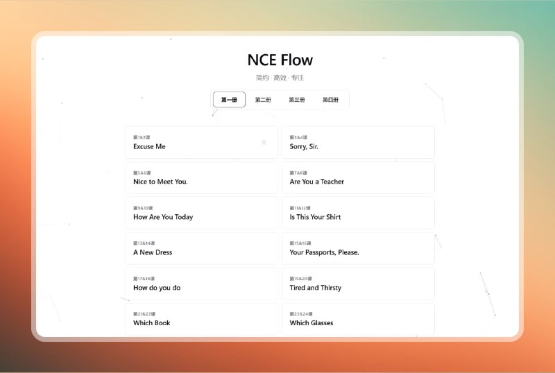 #新概念 #英语🟠我要好好学英语 - NCE Flow🟢介绍