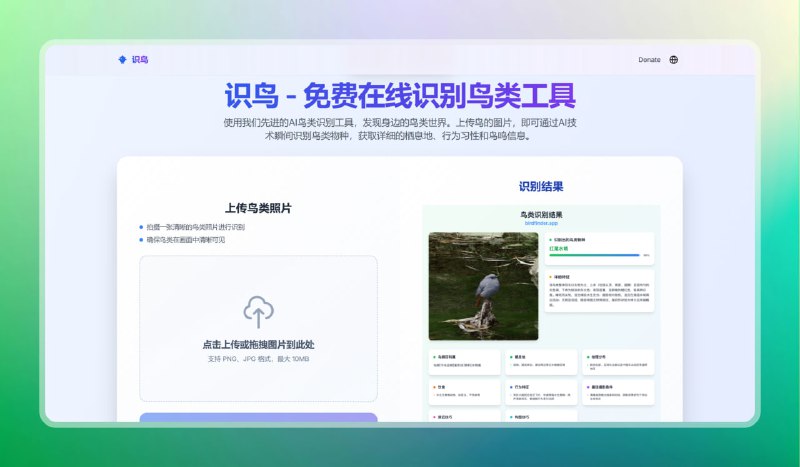 #鸟 #网站🟠免费在线鸟类识别 - 识鸟🟢介绍