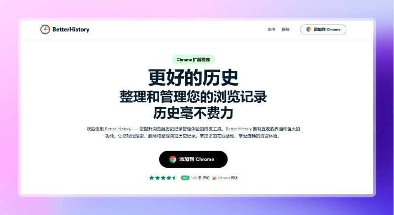 #浏览器 #扩展插件🟠管理历史记录 - BetterHistory🟢介绍