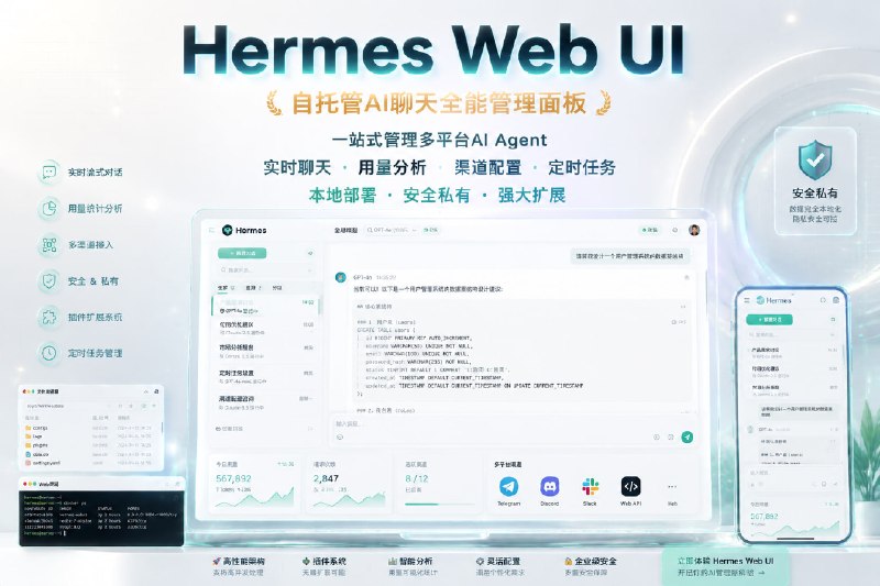✅全新Hermes【爱马仕】Web管理面板🏷标签